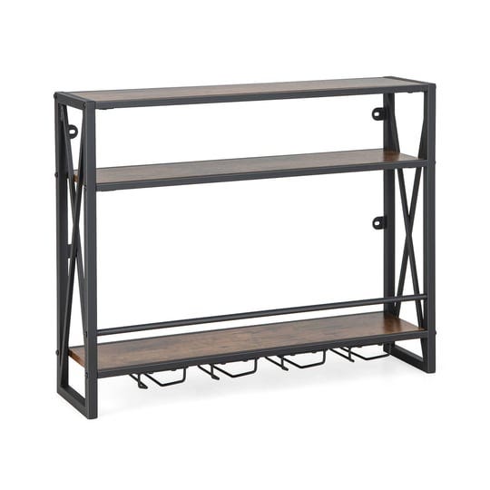 3-tiers-industrial-wall-mounted-wine-rack-with-glass-holder-and-metal-frame-costway-1