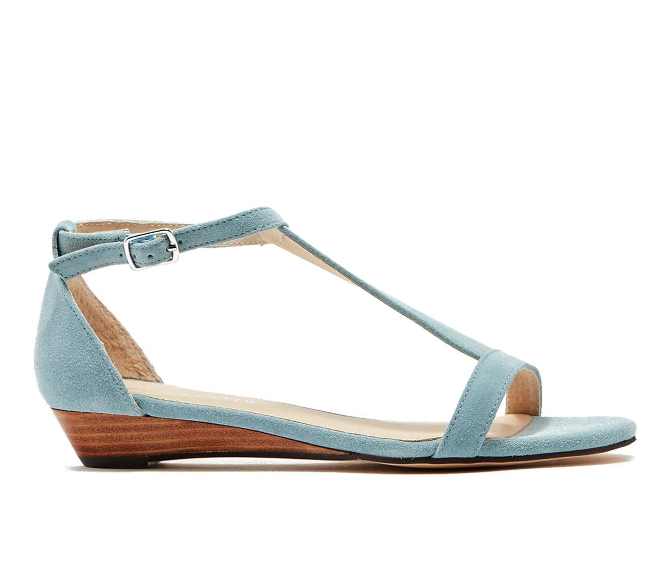 Chic SAMIRA Women's Low Wedge Sky Blue Sandals | Image