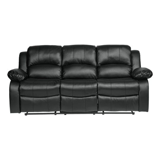 homelegance-cranley-reclining-black-leather-sofa-1