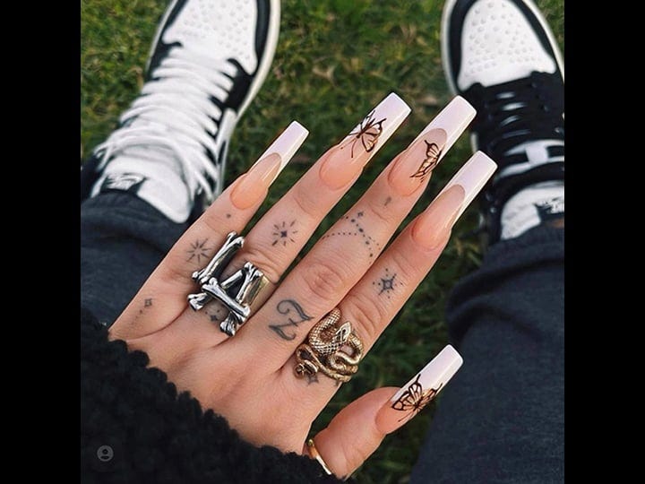 babalal-long-press-on-nails-coffin-fake-nails-white-french-acrylic-nails-with-butterfly-design-gloss-1