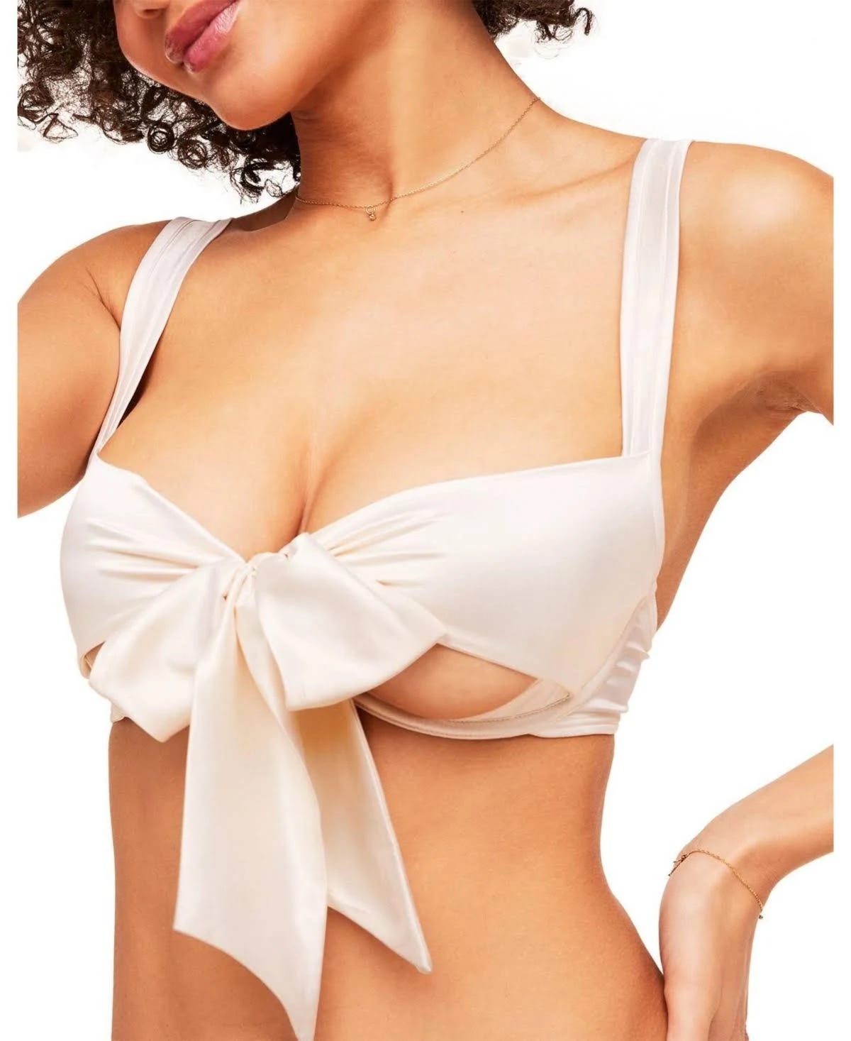 Sexy White Unlined Quarter Cup Bra | Image