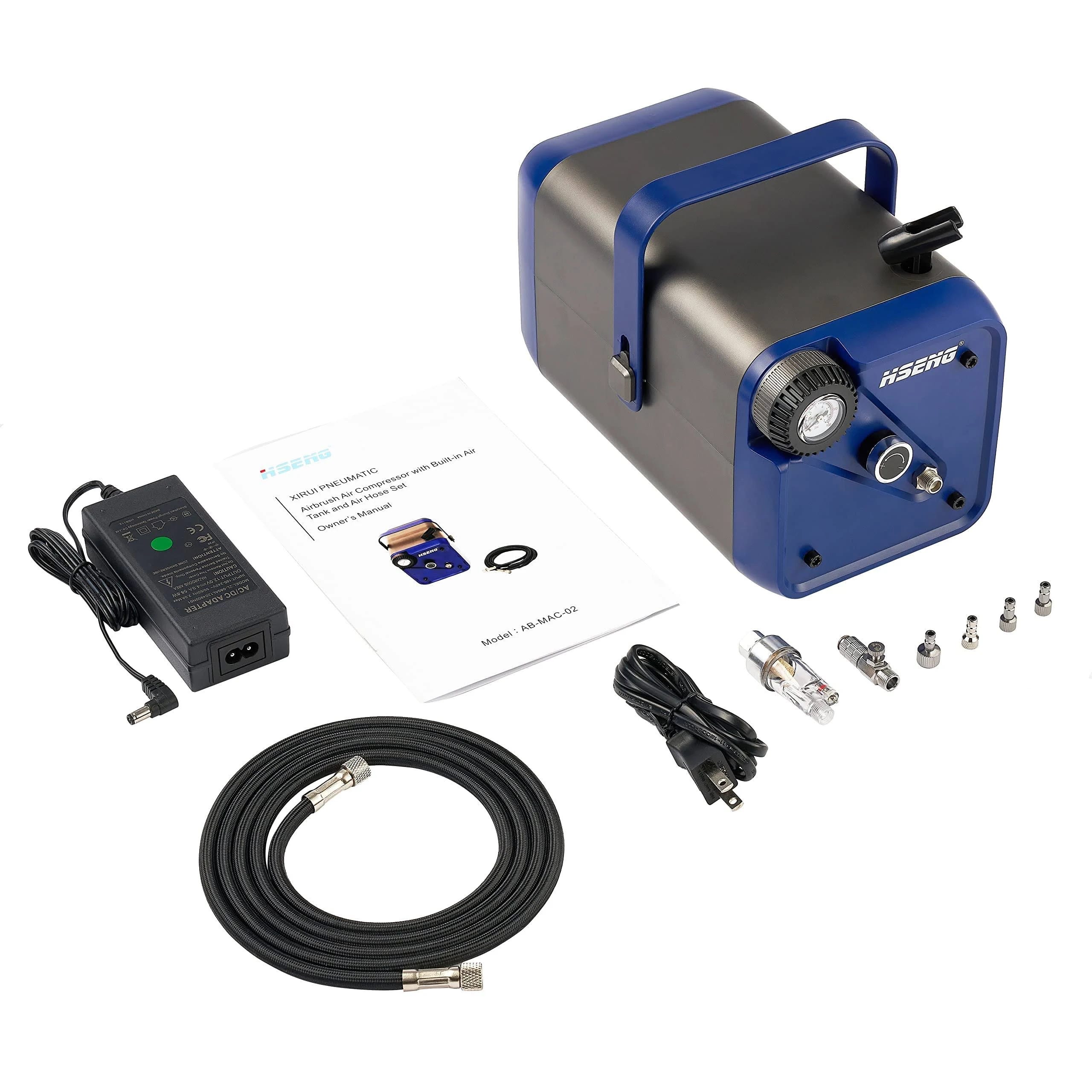 Extra Quiet, Portable Airbrush Air Compressor with Built-In Air Tank and Multi-Brand Compatibility | Image