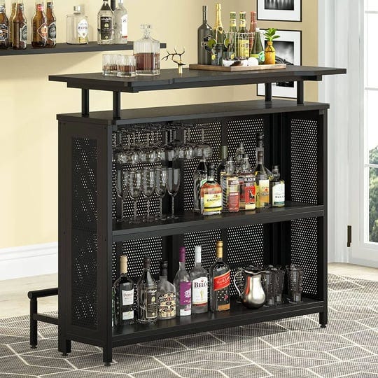 home-bar-unit-3-tier-liquor-bar-table-with-stemware-racks-1