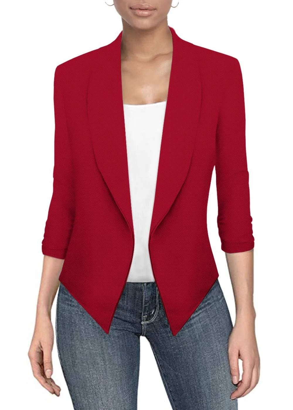 Versatile Machine Washable Open-Front Blazer Jacket | Image