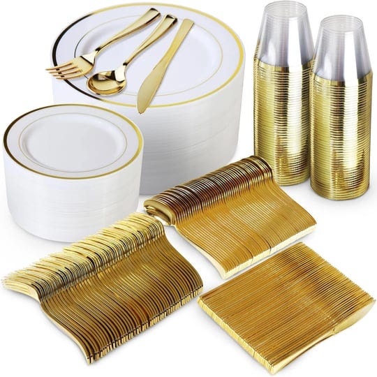 600-piece-gold-dinnerware-set-200-white-and-gold-plastic-plates-set-of-301
