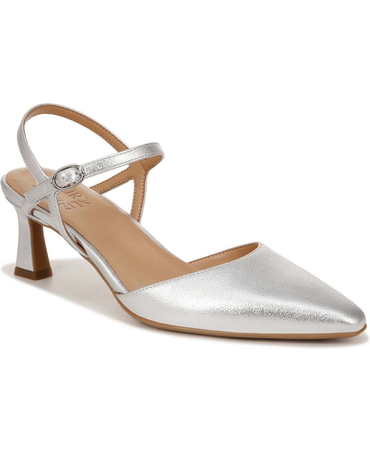 Ankle Strap Silver Pumps for All-Day Comfort and Style | Image