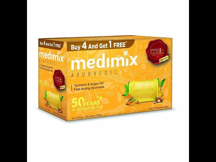 medimix-ayurvedic-tumeric-argan-oil-bathing-bar-125-g-4-1-offer-pack-1