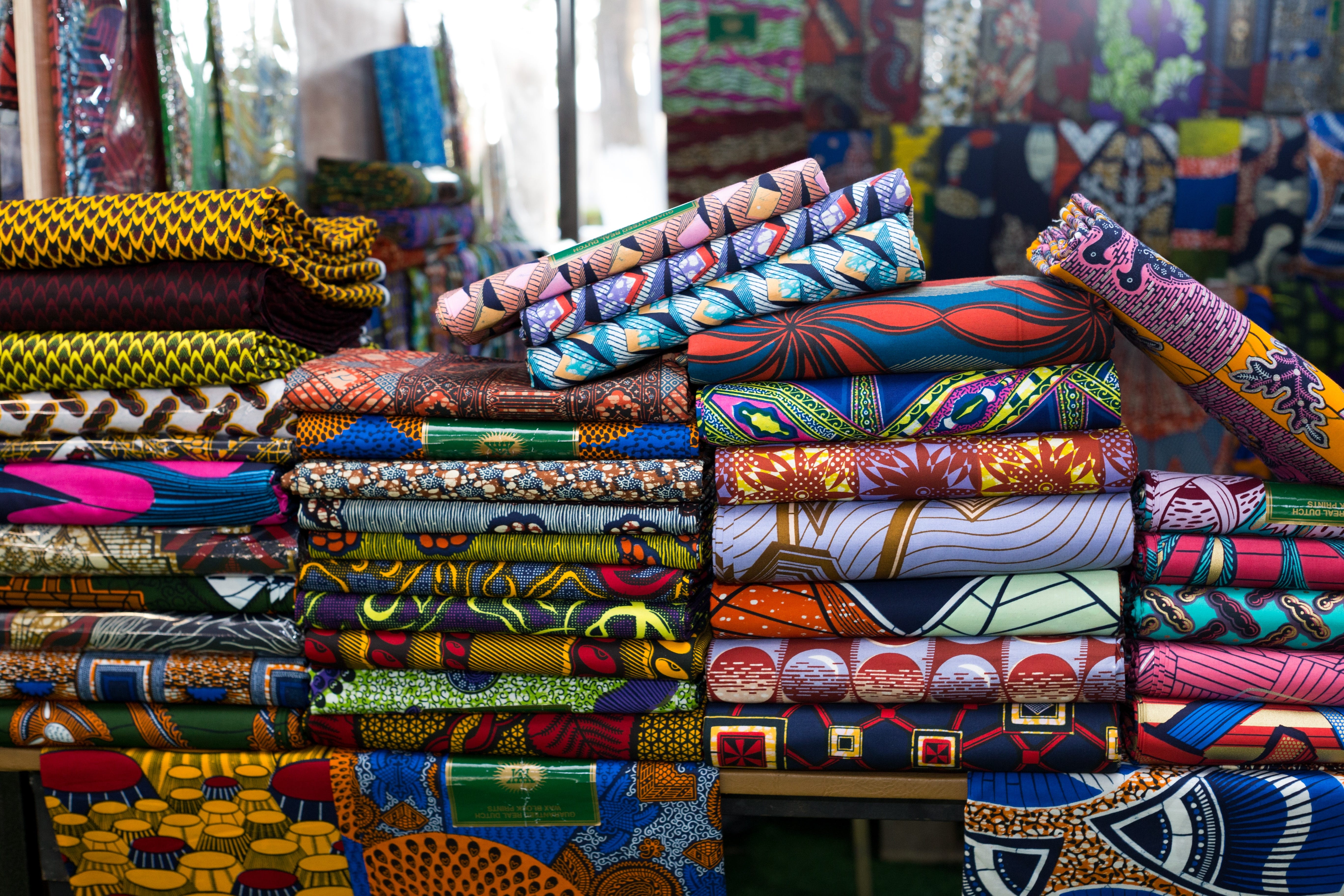 Different Ankara Material on Display