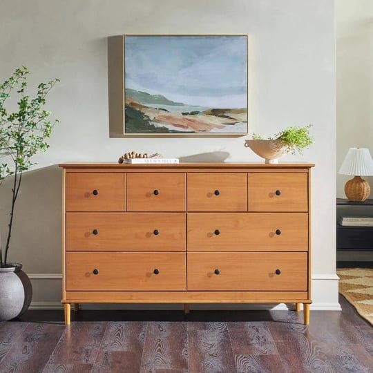 classic-mid-century-modern-caramel-6-drawer-57-in-solid-wood-dresser-1