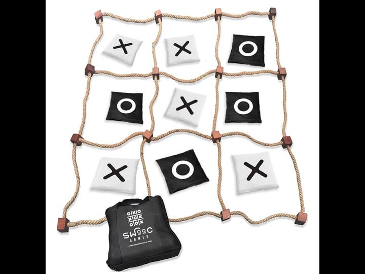 swooc-games-giant-tic-tac-toe-outdoor-game-3ft-x-3ft-instant-setup-no-assembly-bean-bag-toss-with-ro-1