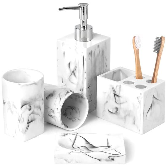 haturi-bathroom-accessories-set-5-pcs-marble-look-bathroom-sets-soap-dispenser-toothbrush-holder-set-1