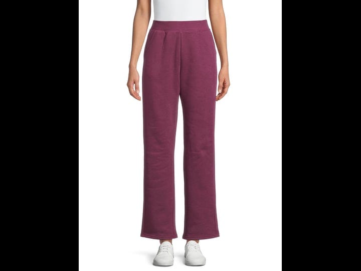 athletic-works-womens-fleece-open-pants-size-2xl-purple-1