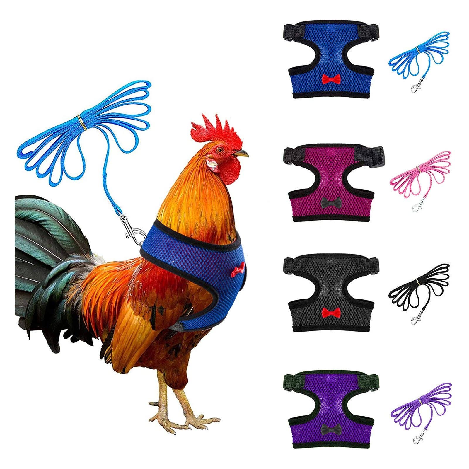 Breathable Nylon Chicken Harness with Adjustable Chest Size - Suitable for Ducks and Small Pets | Image