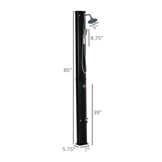 outsunny-9-2-gallon-outdoor-solar-heated-shower-with-free-rotating-rainfall-handheld-1