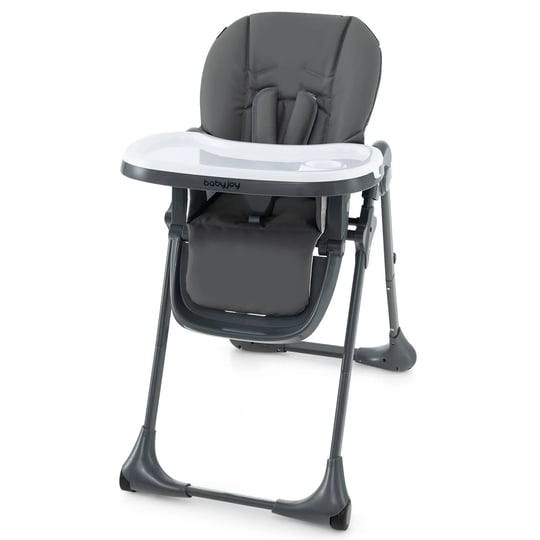 3-in-1-convertible-baby-high-chair-with-7-heights-and-double-food-tray-dark-gray-costway-1