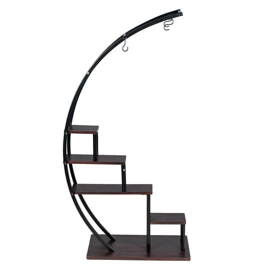 5-tier-metal-plant-stand-indoor-curved-display-book-shelf-storage-1