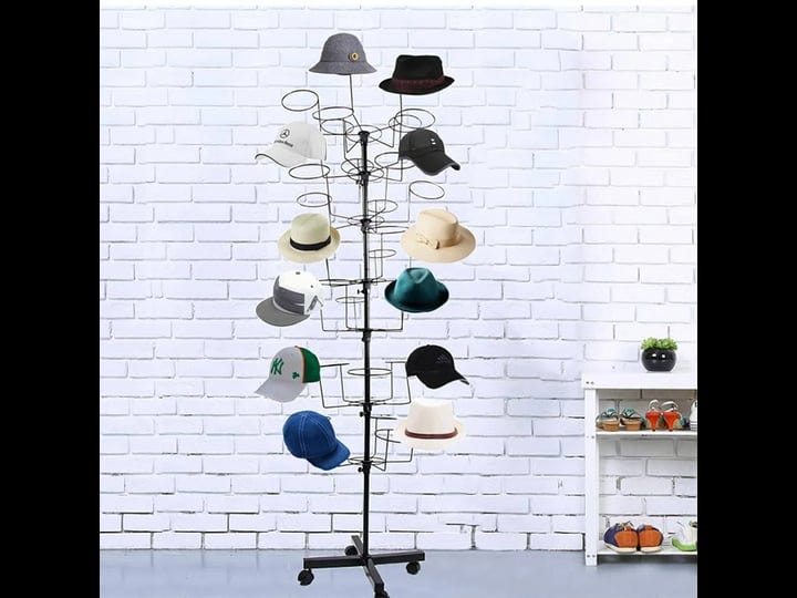 tonchean-floor-stand-hat-racks-7-tier-metal-display-stand-adjustable-baseball-cap-wig-rack-large-fre-1