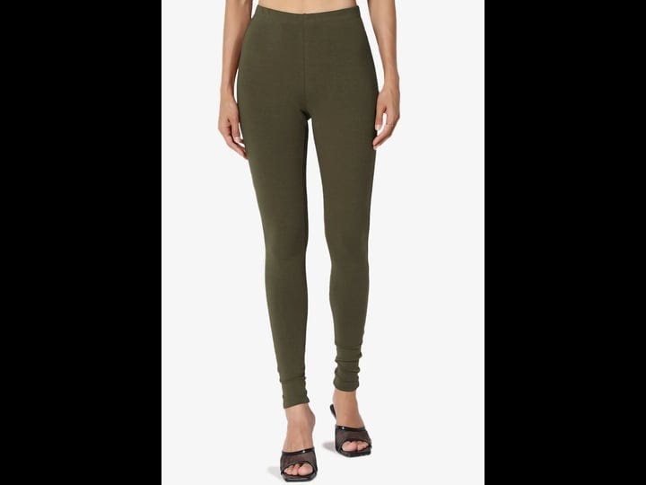 themogan-s3x-luxe-cotton-elastic-mid-rise-long-full-length-ankle-leggings-l-olive-1