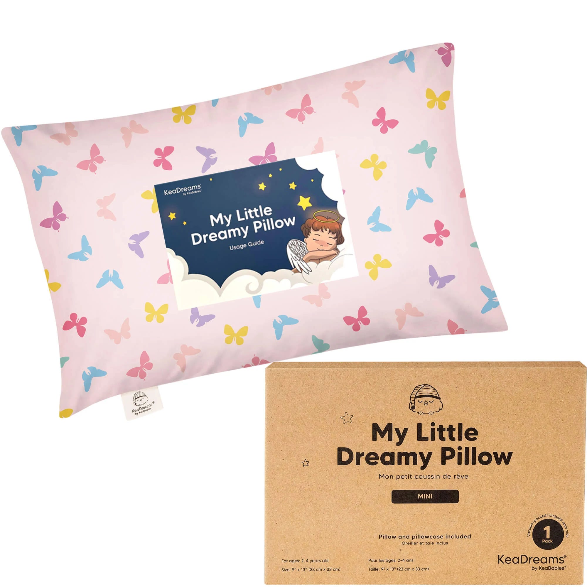 KeaBabies Mini Toddler Pillow: 9x13 Small Travel Pillow for Kids | Image