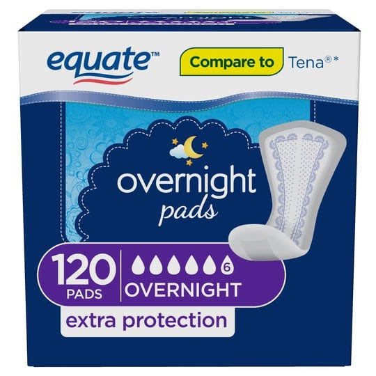 equate-10003501-overnight-incontinence-pads-for-women-ultimate-absorbency-120-count-1