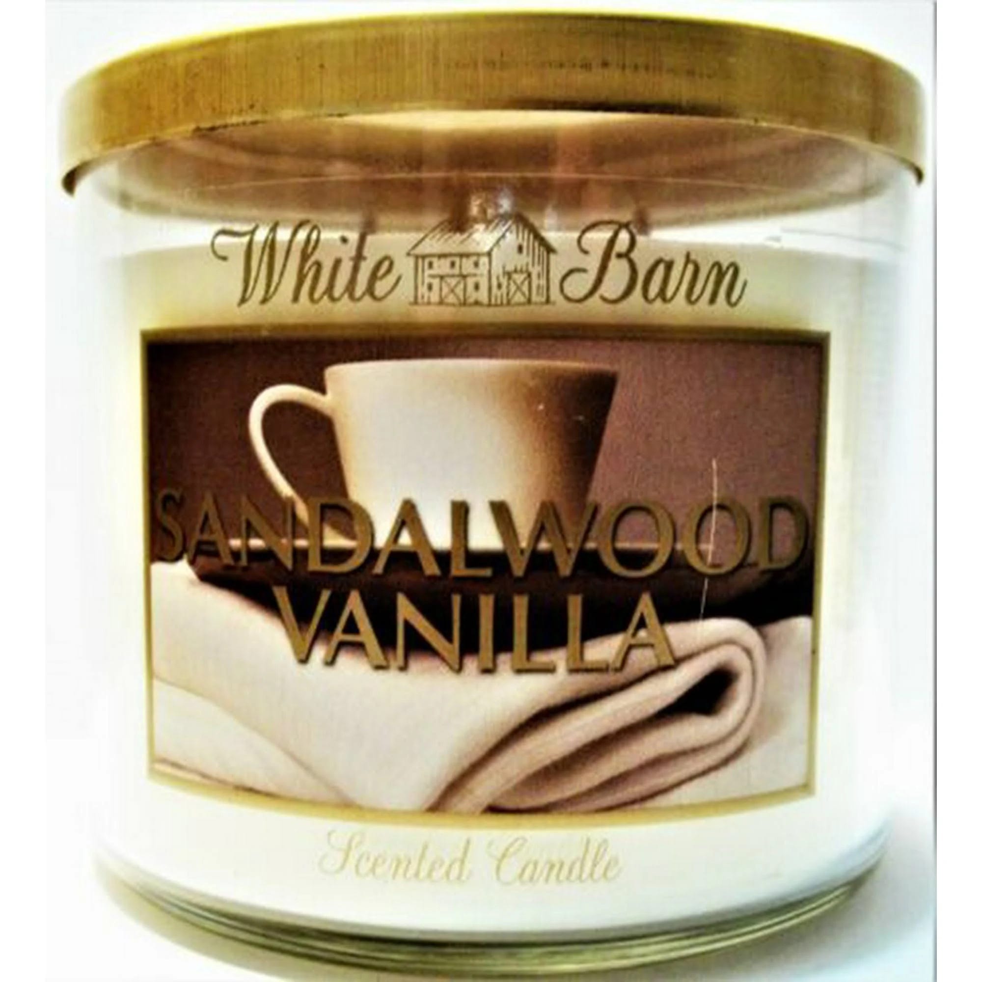 Sandalwood Vanilla Scented White Barn Candle (14.5 oz) | Image