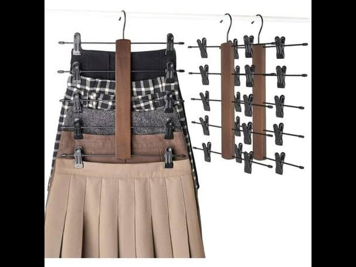 mkono-3-pack-skirt-pants-hangers-5-tier-space-saving-closet-organize-storage-with-adjustable-clips-f-1