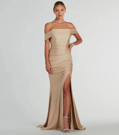 alicia-off-the-shoulder-mermaid-formal-dress-in-gold-size-small-knit-fabric-windsor-1