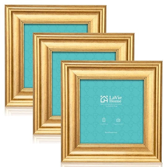 lavie-home-5x5-picture-frames-3-pack-gold-square-photo-frame-set-with-high-definition-glass-for-wall-1