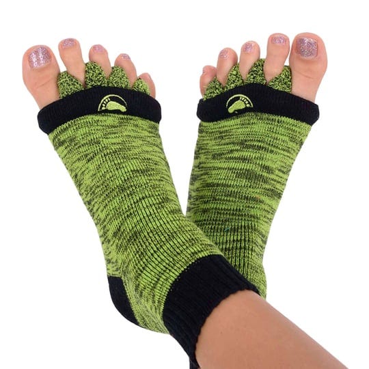 foot-alignment-socks-with-toe-separators-by-my-happy-feet-for-men-or-women-green-and-black-1