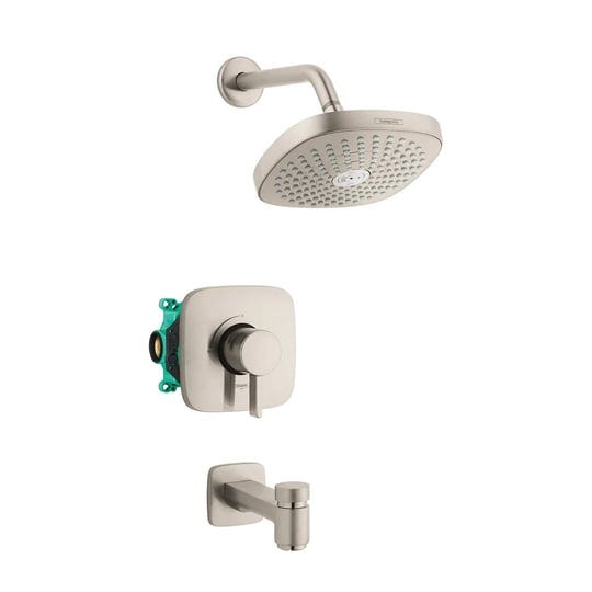 hansgrohe-croma-select-e-04910820-pressure-balance-tub-shower-set-with-rough-brushed-nickel-1