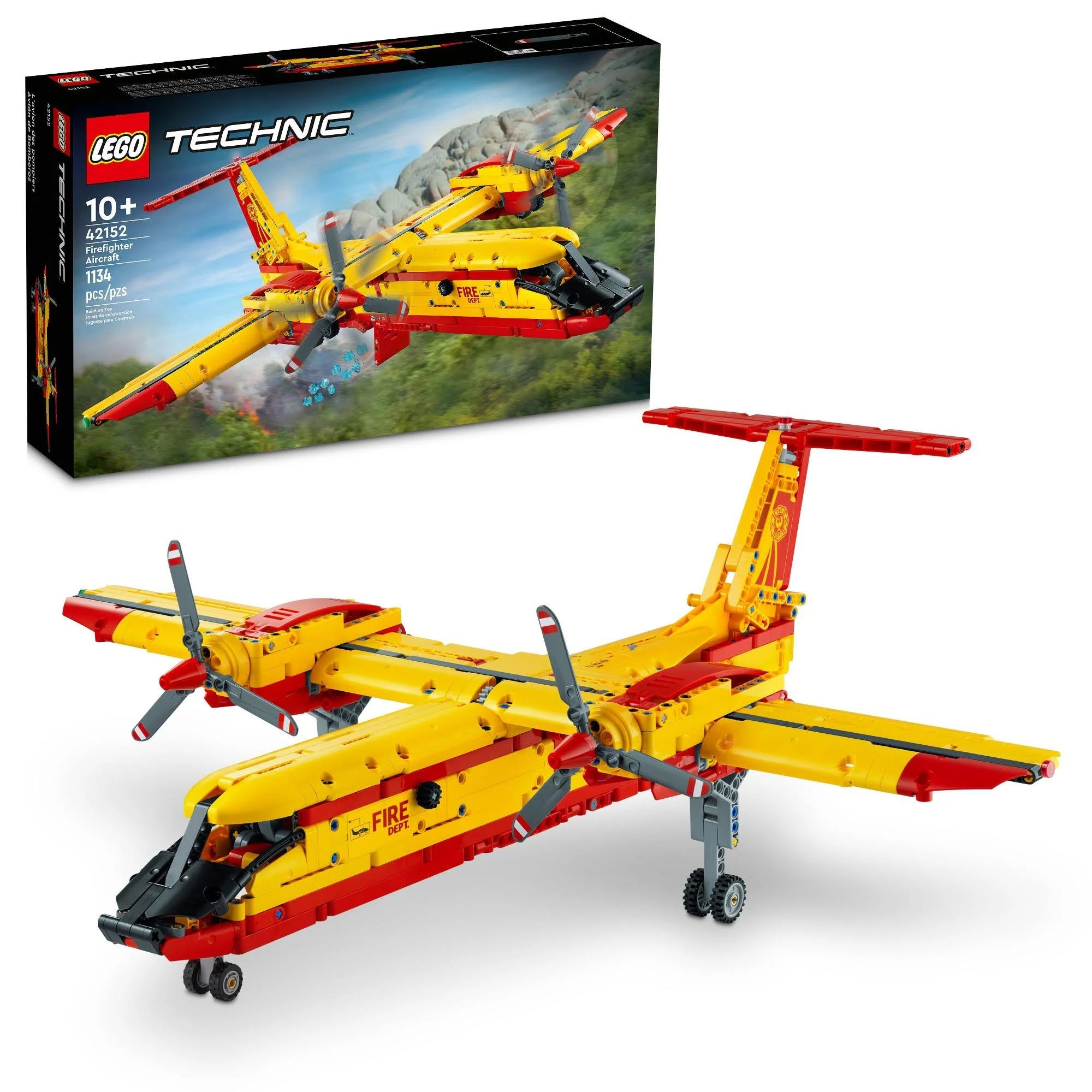 Lego Technic Firefighter Aircraft: Realistic Building Challenge | Image