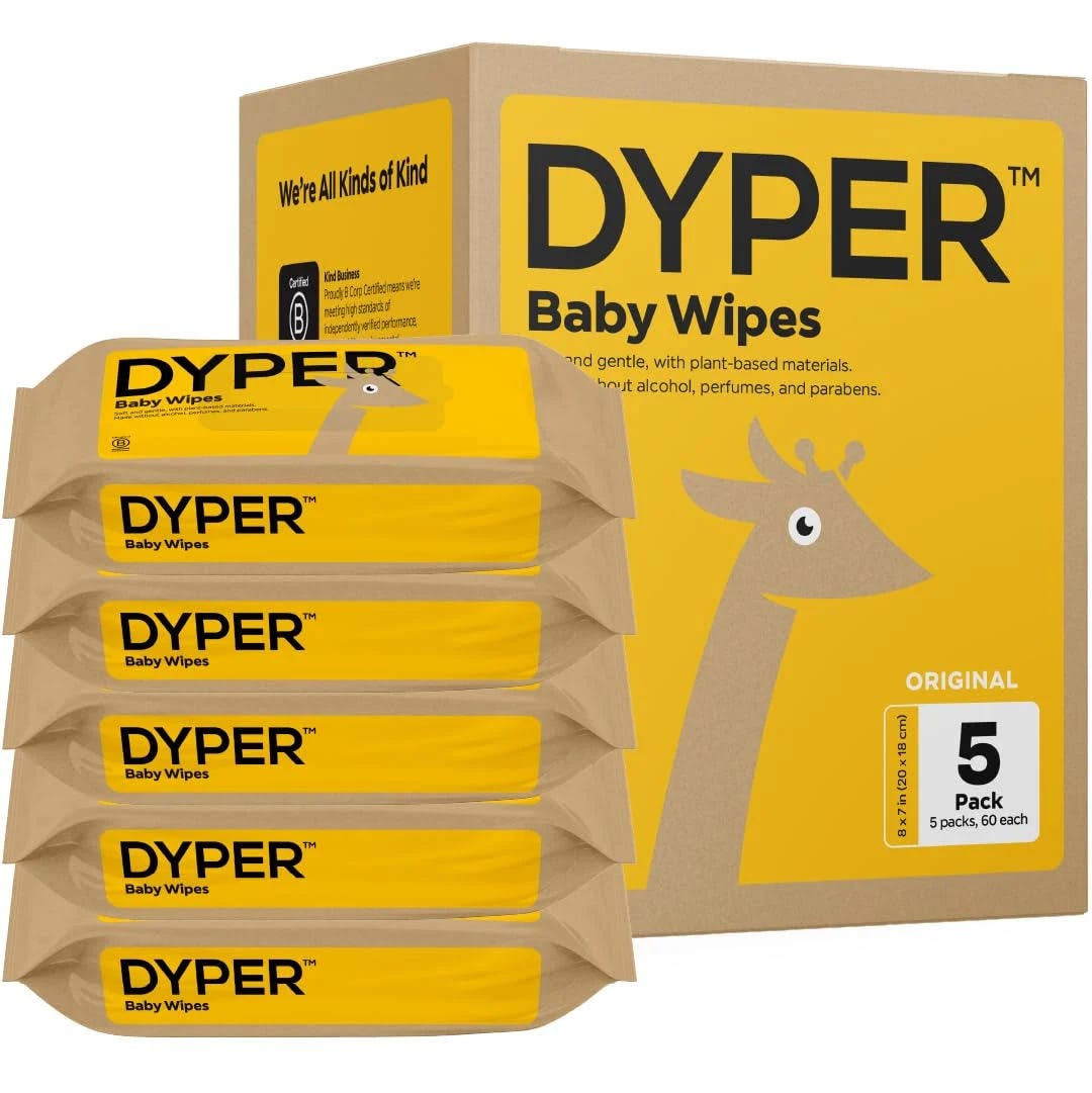 DYPER Honest Bamboo Baby Wipes: Hypoallergenic & Unscented | Image