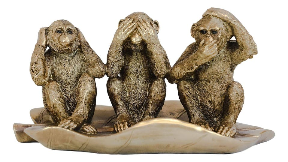 whimsical-see-hear-speak-no-evil-rainforest-ape-monkeys-on-banana-leaf-statue-1