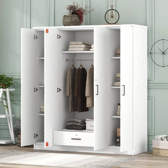 lz-leisure-zone-modern-wardrobe-large-4-doors-wardrobe-closet-with-1-drawer-wardrobe-cabinet-for-han-1