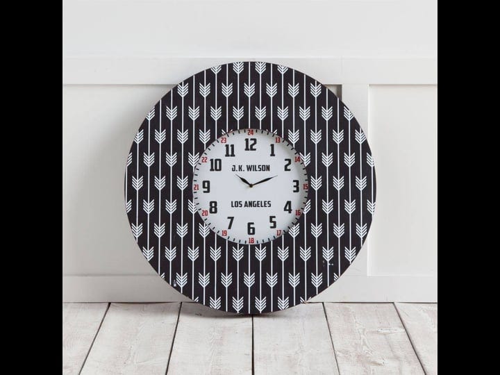 33-oversize-contemporary-black-and-white-wall-clock-w-dense-pattern-and-jk-wilson-los-angeles-1