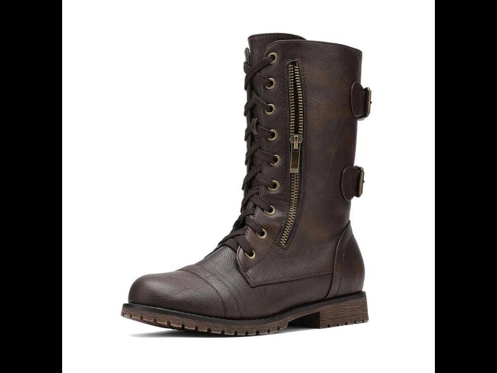 dream-pairs-womens-ankle-bootie-winter-lace-up-mid-calf-military-combat-boots-terran-brown-size-9-br-1