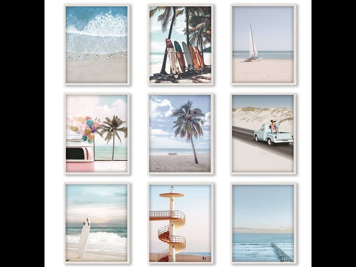 9-piecesbeach-wall-art-prints-ocean-beach-dcor-nautical-themed-posters-teens-girls-bedroom-decor-8-x-1