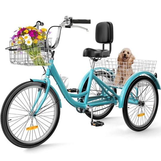 26-inch-adult-tricycle-3-wheel-bikes-1-speed-trike-bike-24-inch-mint-green-size-24-mint-green-1
