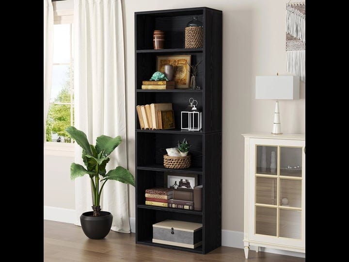 6-tier-wooden-tall-bookshelf-high-bookcase-70-inch-floor-standing-black-1
