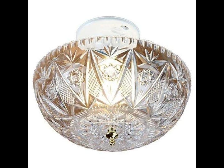 clip-on-light-shade-diamond-cut-acrylic-dome-lightbulb-fixture-11-inch-1