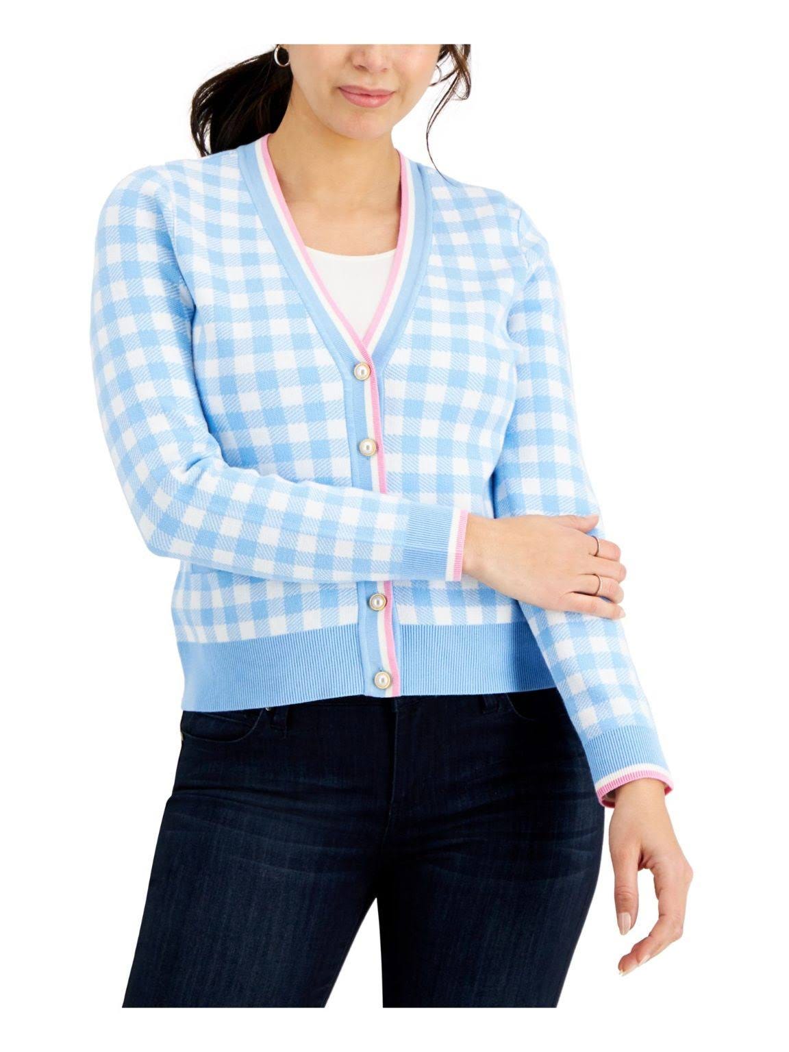 Charter Club Women's Gingham Cardigan | Image