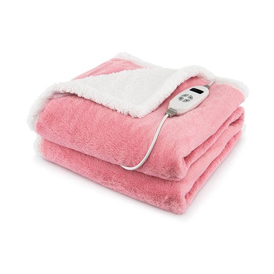 electric-heated-blanket-throw-with-10-heat-settings-pink-costway-1
