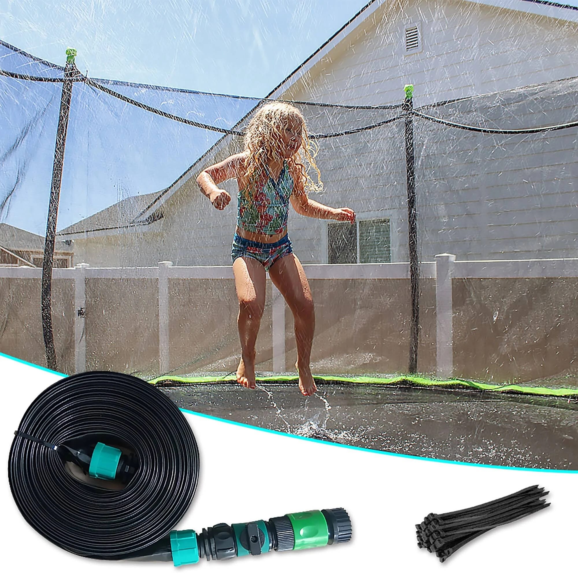 Outdoor Water Sprinkler Trampoline for Cool Summer Fun | Image