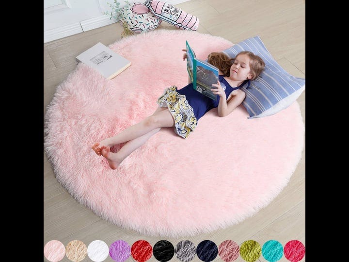 amdrebio-pink-round-rug-for-girls-bedroomfluffy-circle-rug-5x5-for-kids-roomfurry-carpet-for-teen-gi-1