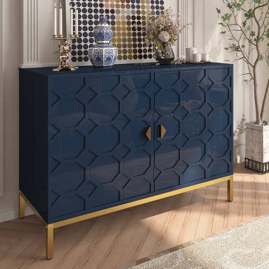 clihome-40-inch-two-door-glossy-media-storage-cabinet-buffet-blue-1