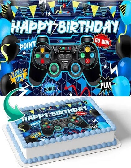 cakecery-gamer-nintendo-playstation-xbox-blue-edible-cake-image-topper-birthday-cake-banner-1-4-shee-1