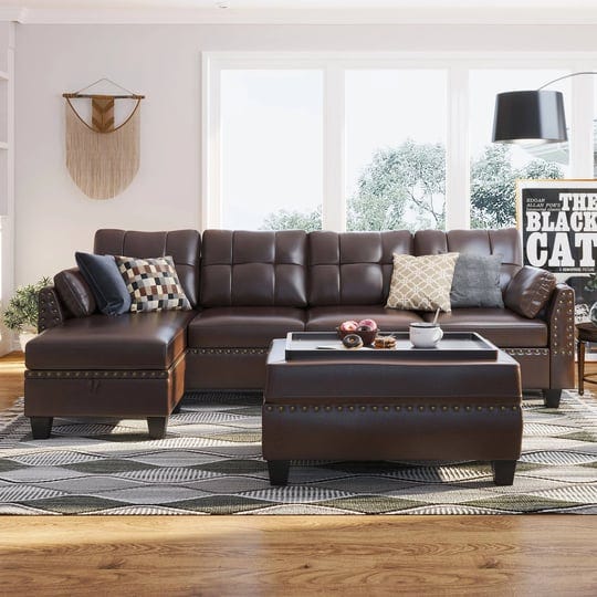 honbay-brown-faux-leather-4-seater-l-shape-sectional-sofa-couch-with-rectangle-storage-ottoman-with-1