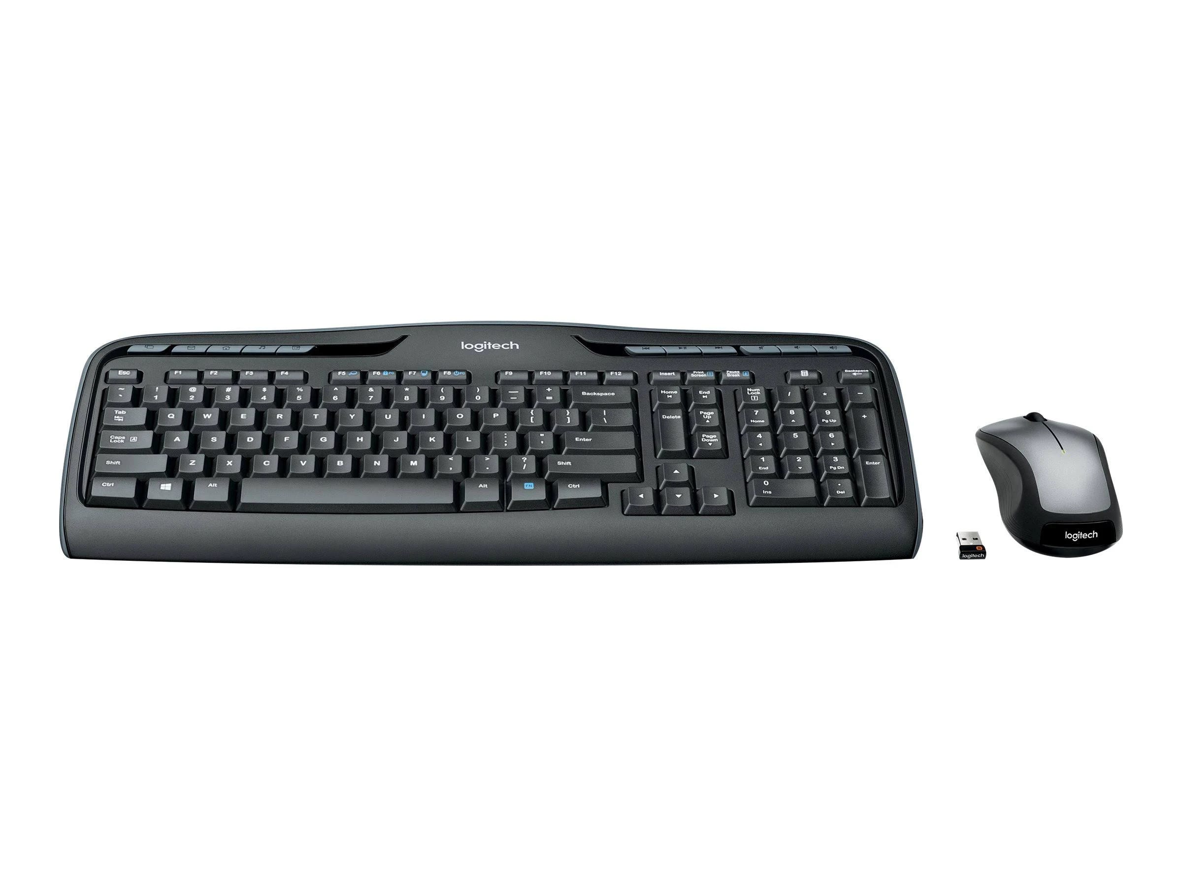 Logitech Wireless Keyboard & Mouse Combo - Mk335: Sleek & Portable Keyboard & Mouse Set for Comfortable Typing | Image