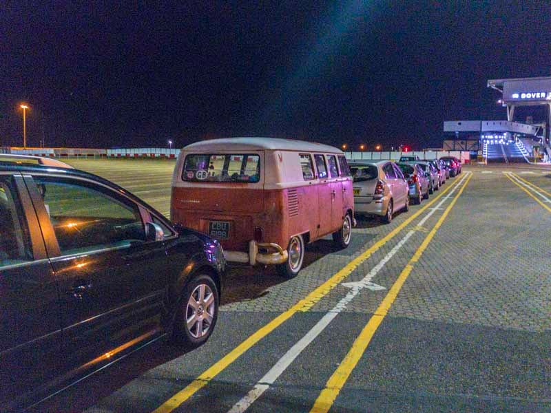 queuing up for the 02:00 ferry crossing to France