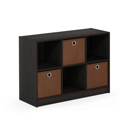 furinno-99940-basic-bookcase-storage-with-bins-espresso-brown-1